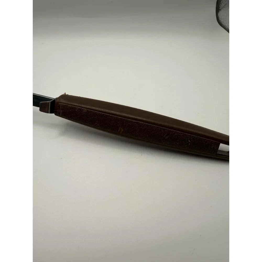 Vintage Ekco Slotted Spoon Brown Handle Made‎ in USA Kitchen Cooking Utensil